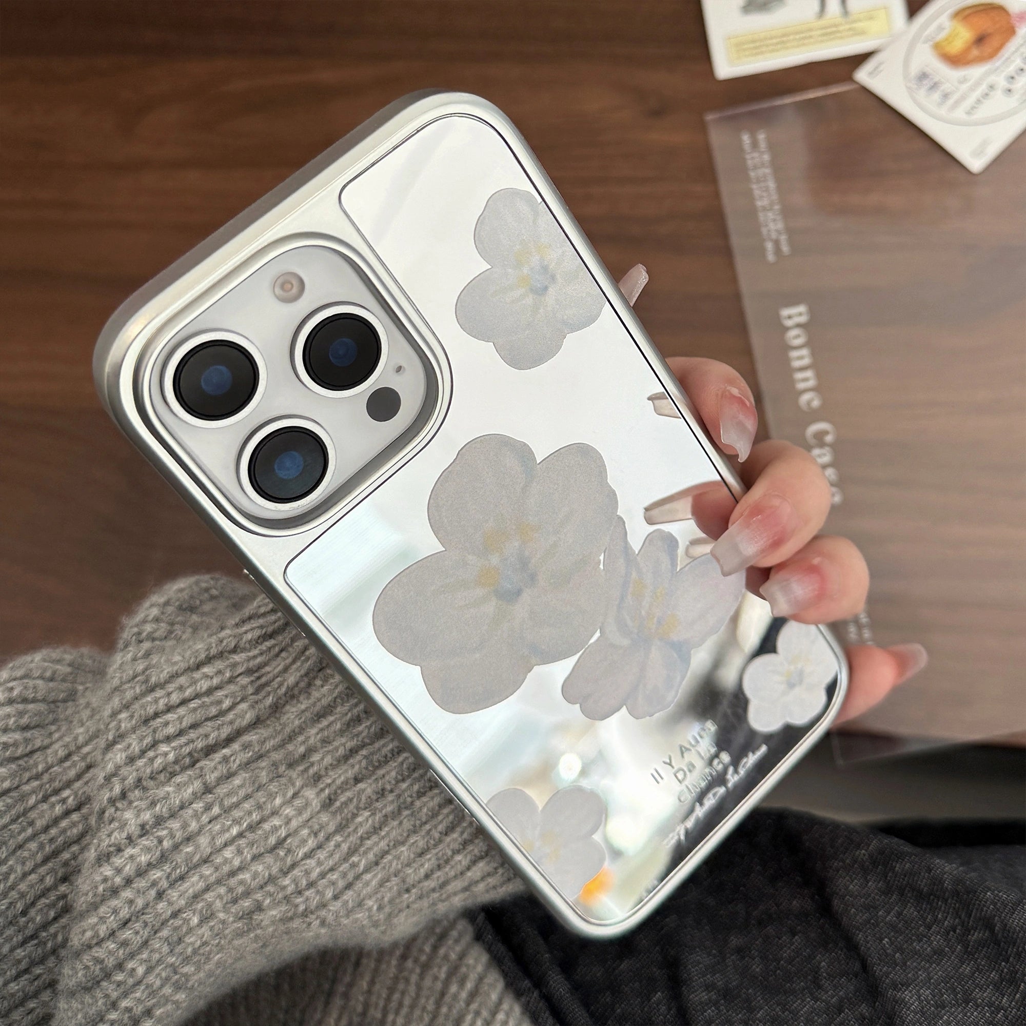 Soft Blue & White Florals - iPhone Case